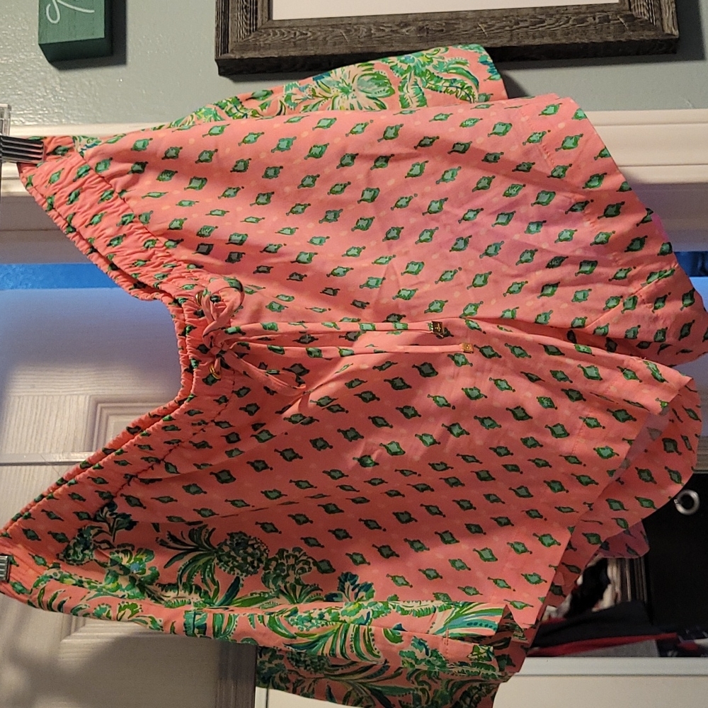 Lilly Pulitzer Katia Mid-Rise Short in Pink Shandy "Oh Diamond Girl Engineered"